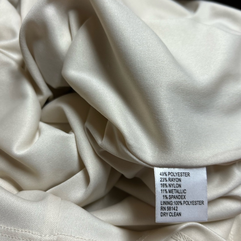 Cruise metallic gold white vintage Patterned Dress size 10 cruise holiday nice - Picture 10 of 10